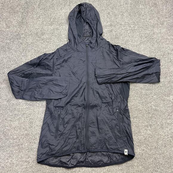 Smartwool Jacket Womens Medium Navy Hooded Full Zip Lightweight Reflective - Picture 1 of 8